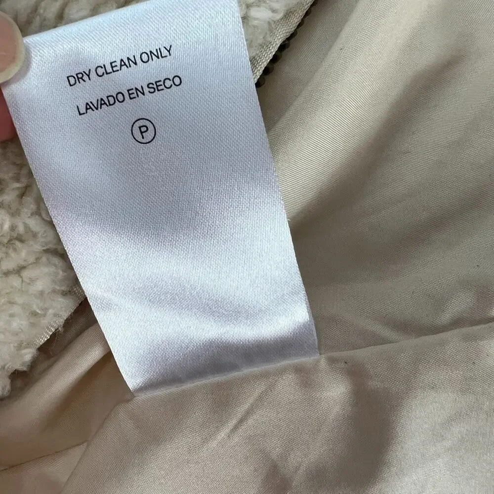 Pendleton Fleece Sherpa Jacket Women's XL Tan Acrylic Plaid Detail